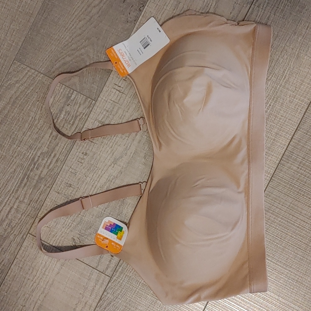 Warner's Women's Cloud 9 Wireless Tan Bra US 2XL